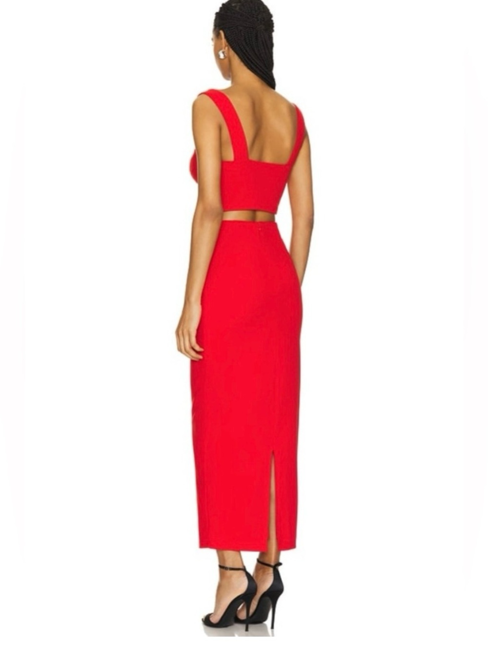 superdown Red Bustier Crop Top